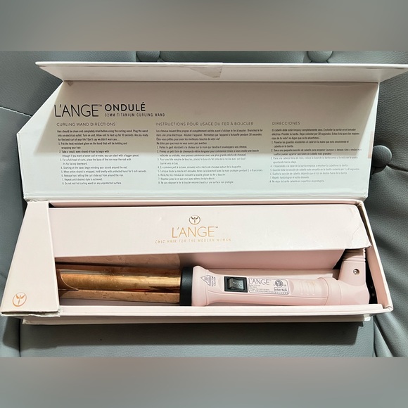 L’ANGE ONDULE Titanium Tourmaline-infused ceramic rose gold barrel curling iron - Picture 1 of 10